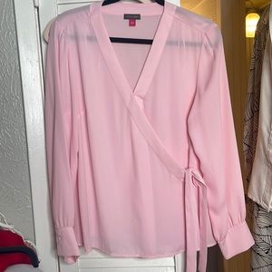Vince Camuto Pink wrap shirt size l